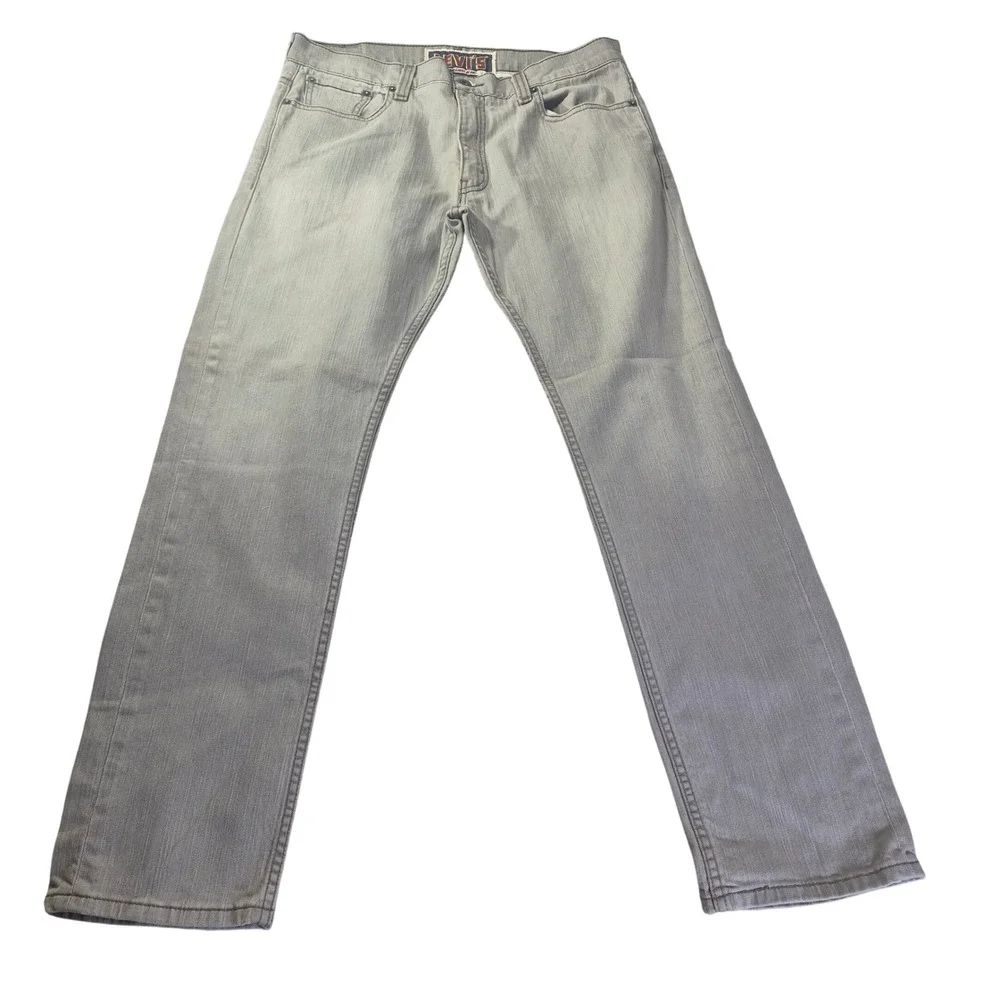 Levi's 511‎ Skinny Jeans Mens 36x30 Grey Stretch Denim Pants 0511-14160 Classic